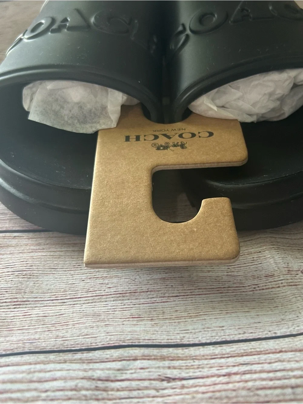 Coach Jesse Slide Sandals Black EVA Logo Men's Size 11